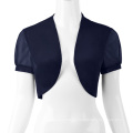 Belle Poque Mujer de manga corta cortada corta de la marina de gasa Bolero Shrug BP000218-3